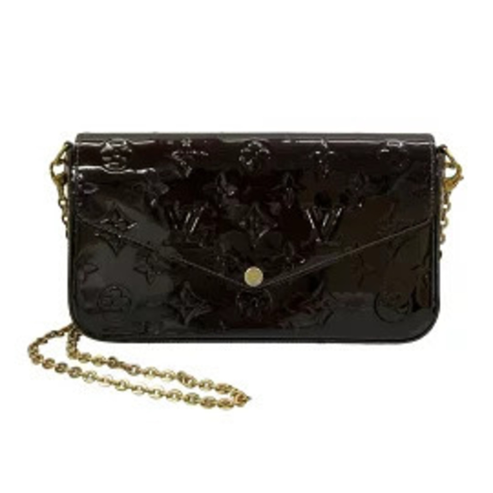 LOUIS VUITTON Pochette Felicie Wallet Amarante Purple Leather